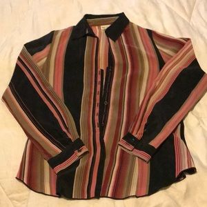 Striped button down shirt Size M